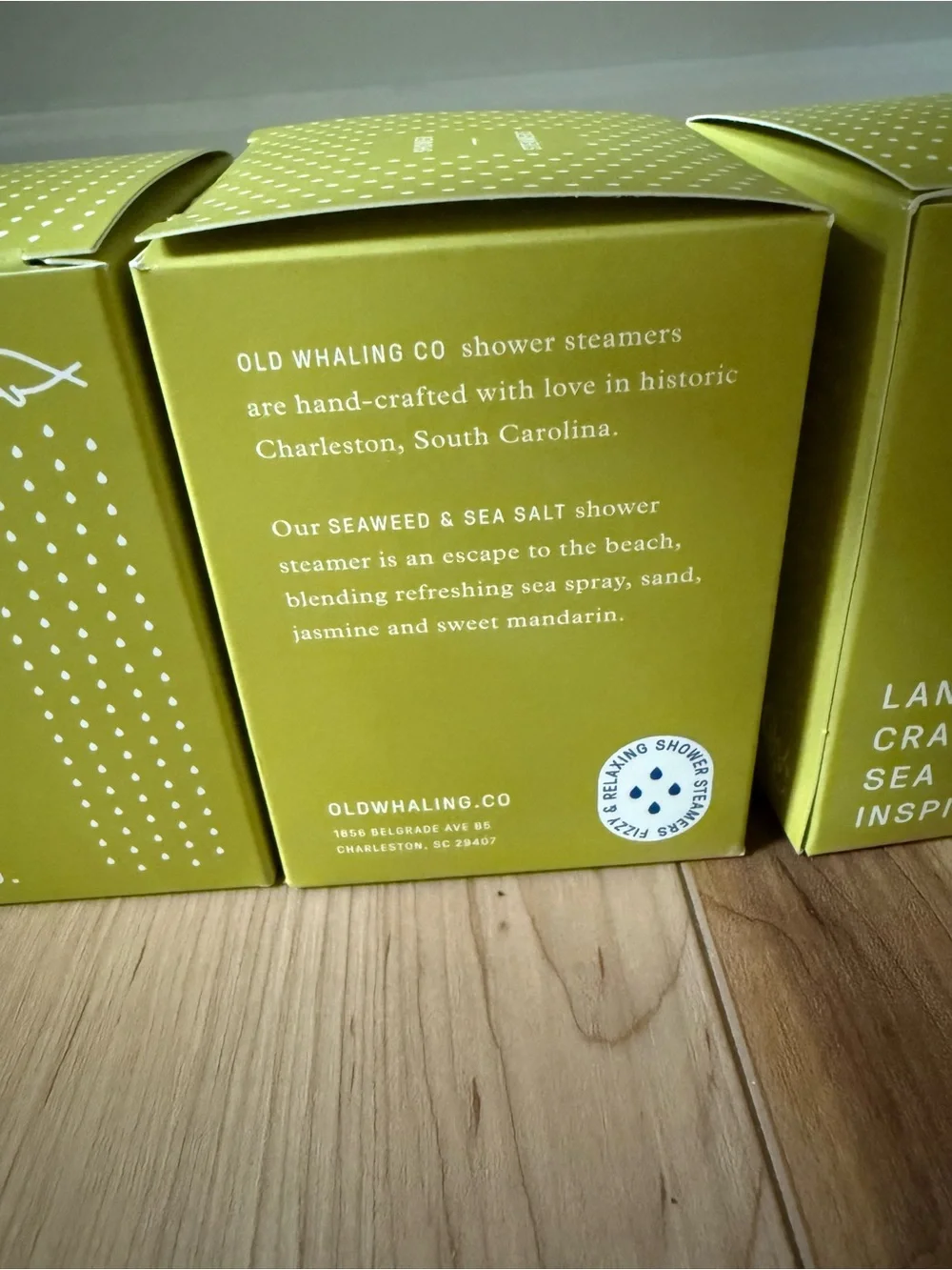 3 NIB Old Whaling Co Seaweed & Sea Salt Shower Steamers - 12 Total